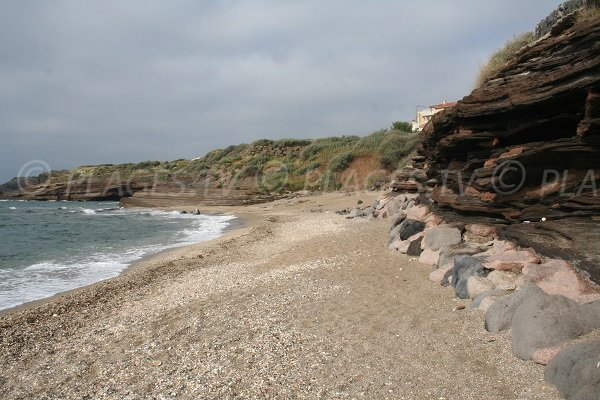 Rocks on the Cape d'Agde beach