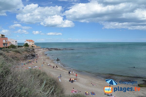 Falaises beach in Cape d'Agde in France