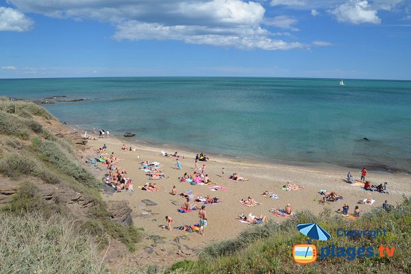 Crique dans les falaises du Cap d'Agde