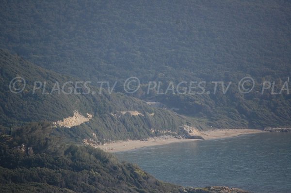 Vue globale des deux plages de sable de Farinole