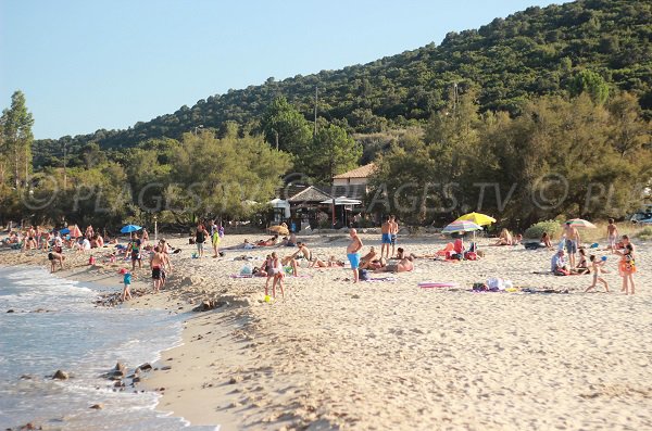 Restaurant sur la plage de Fautea en Corse