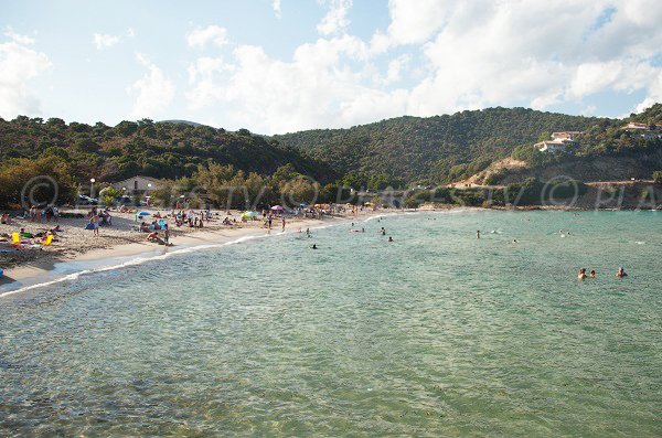 Fautea beach in summer in Corsica