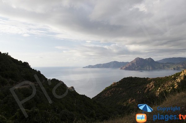 General view of the calanque of Ficajola in Piana