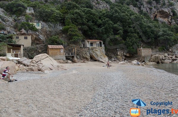 Plage en sable dans les calanques de Piana