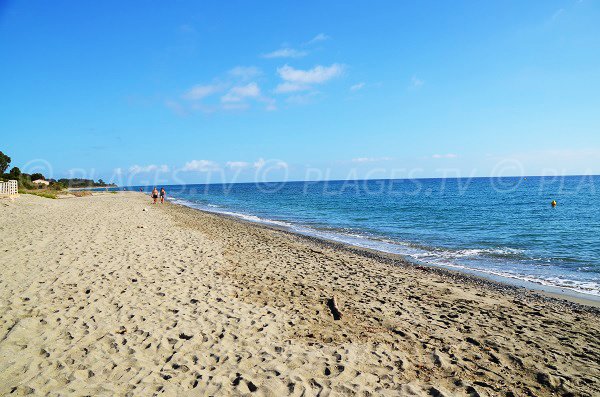 Photo de la plage de Figaretto en direction du nord