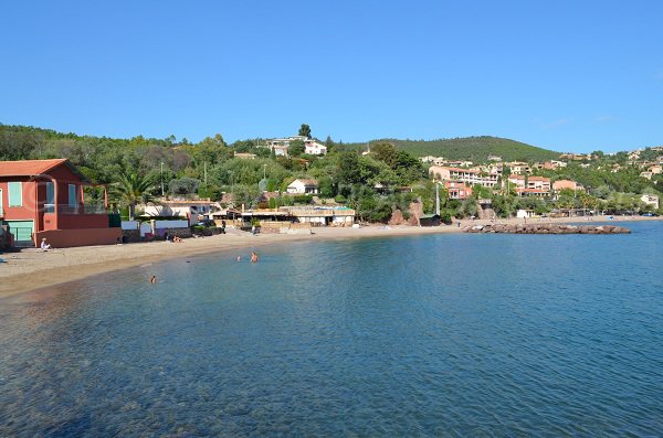 Sand beach of Figueirette in Théoule sur Mer