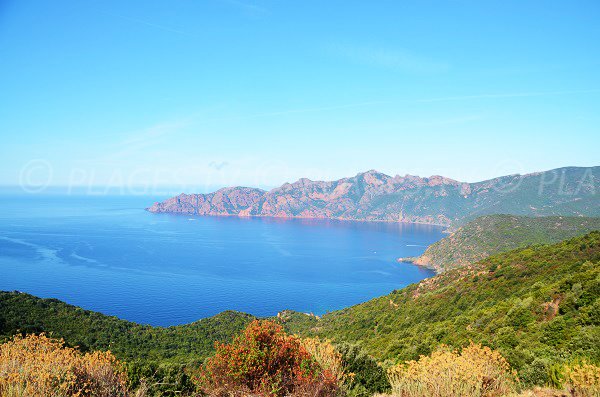 Vue générale du golfe de Girolata