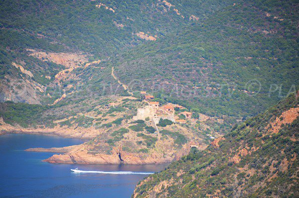 Vue aérienne de Girolata - Corse