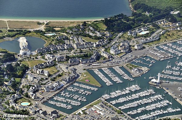 Photo aérienne de la plage de Fogeo à Arzon