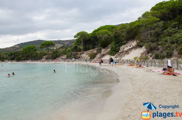 Noth of Folacca beach in Corsica - Palombaggia