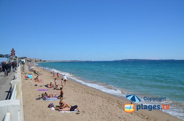 Photo de la plage de Font Veyre à Cannes la Bocca