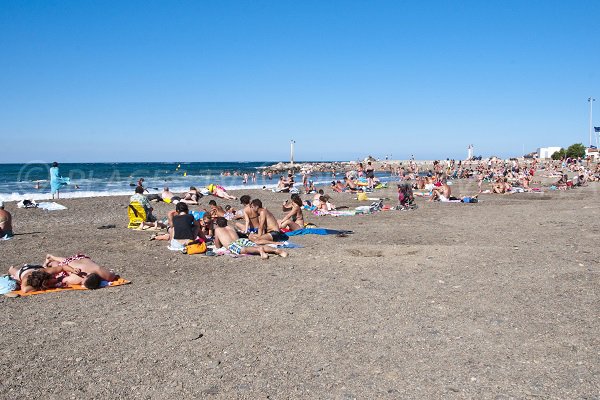 Beach in the centre of Banyuls sur Mer