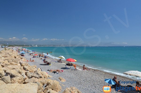 Südteil des Strandes von Fontonne - Antibes