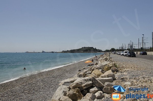 Beach between Antibes and Villeneuve-Loubet