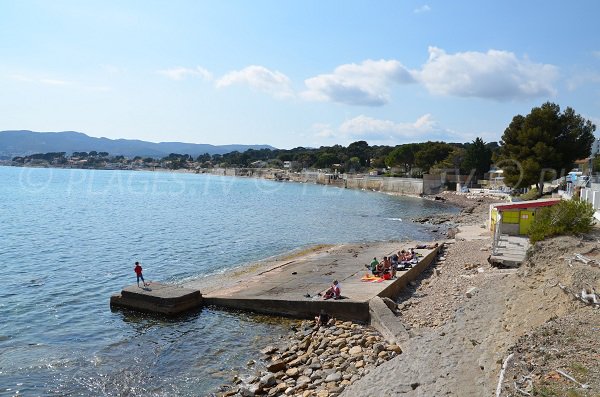 Fontsainte beach in La Ciotat in France