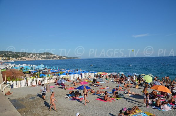 Private beach in Nice in France - forum area