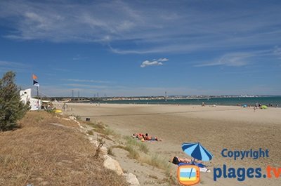 Beach in Fos sur Mer in France