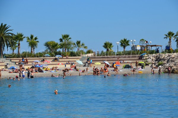 Photo de la plage de Fossan à Menton