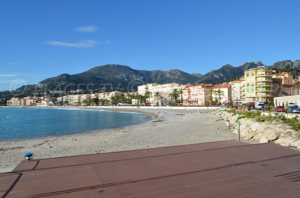 Fossan beach in Menton in winter