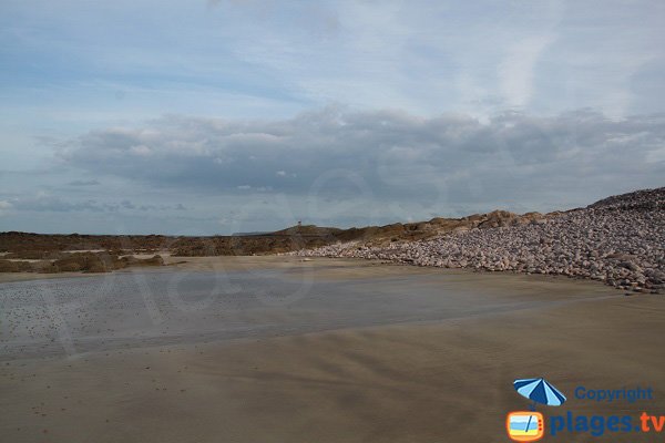 Island of St Michel from the beach of the Fosse in Erquy