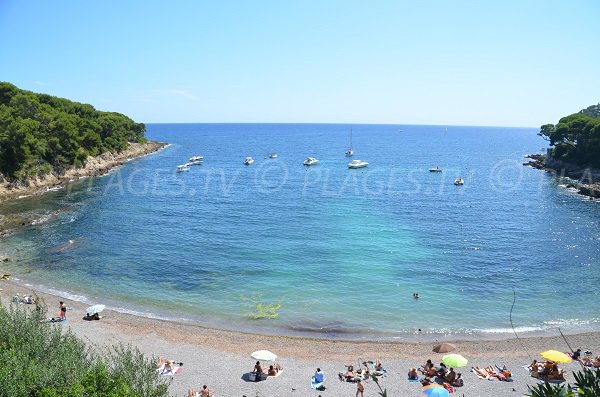 Fossettes beach in Saint Jean Cap Ferrat in France