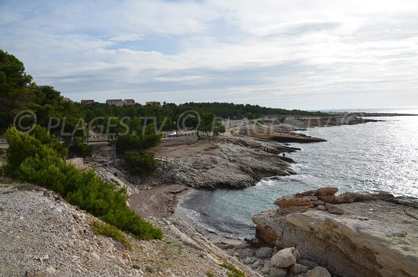 Spiaggia del Four à Chaux di Sausset les Pins - Francia