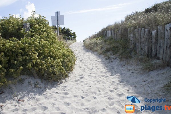 Sentier d'accès à la plage de Fozo à St Pierre Quiberon