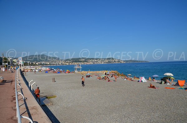 Supervised beach near Nice Fabron