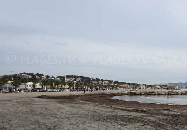 Sand beach in Six Fours les Plages near Sanary sur Mer