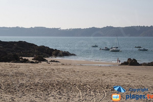 Fresnaye beach wit view on Fréhel peninsula