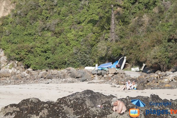 Barques sur la plage de Fresnaye