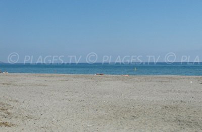 Plage de Furiani sur le cordon dunaire