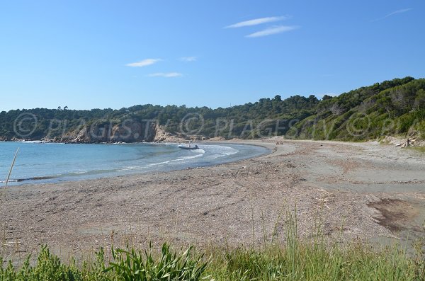 Environment from the beach of Galere in Bormes les Mimosas