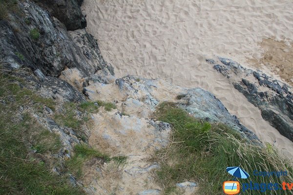 Accès à la plage des Galères à Belle Ile en Mer