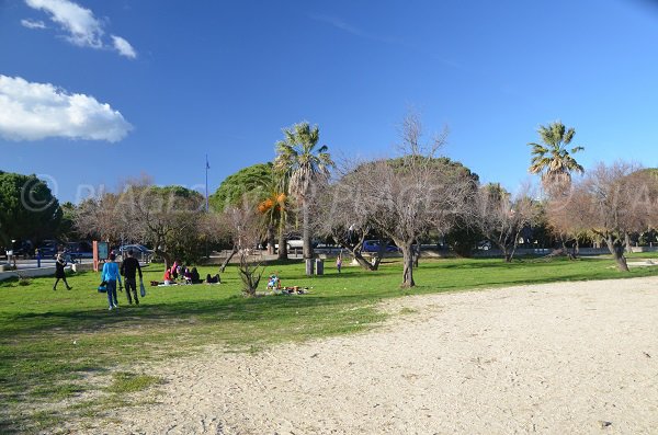 Environnement de la plage de la gare des Vieux Salins