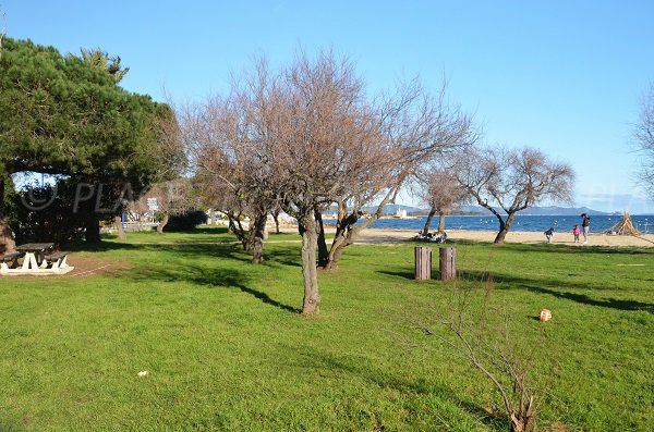 Photo de la plage de la gare des Vieux Salins à Hyères