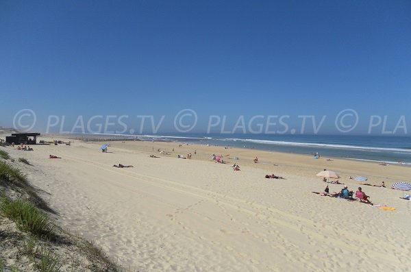 Foto della spiaggia della Garluche a Mimizan in Francia