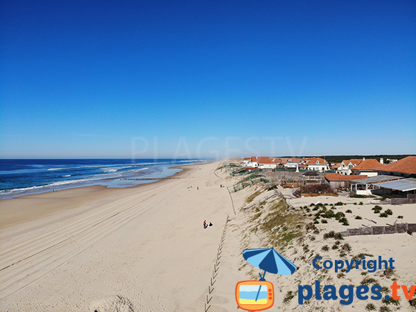 Photo de la plage de la Garluche à Mimizan