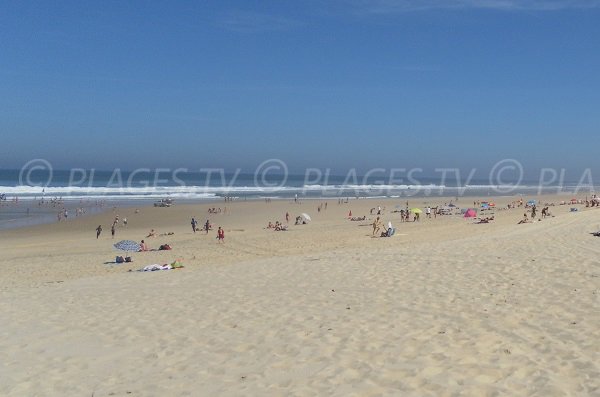 Parte Nord della spiaggia della Garluche a Mimizan