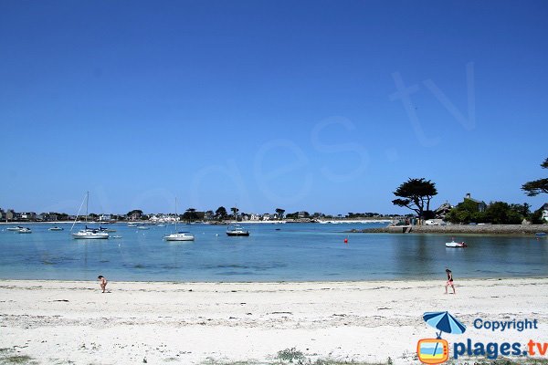 Beach in the centre of Brignogan in France