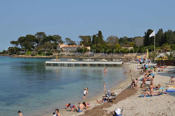 Public beach of Garoupe in Antibes