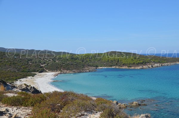 Photo de la plage de Ghignu dans le désert des Agriates en Corse