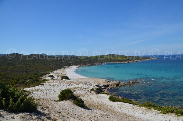 Ghignu beach from the dune - Corsica