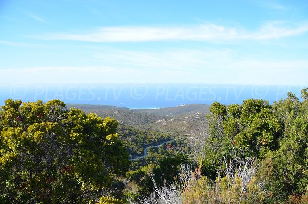 Piste d'accès à la plage de Ghignu en Corse