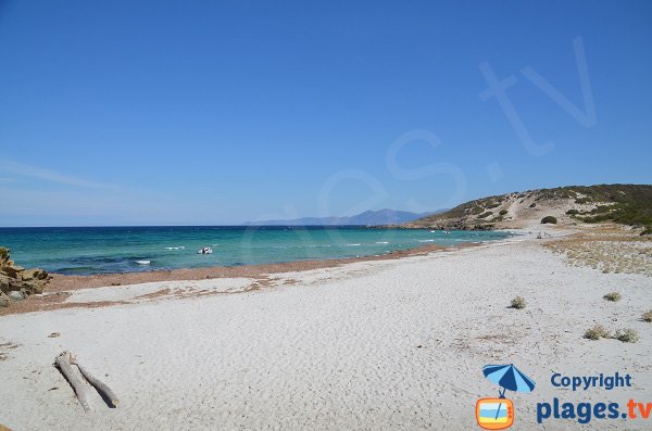 Plage paradisiaque en Corse dans le désert des Agriates