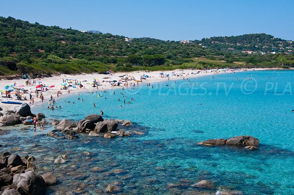 Photo of the Ghjunchitu beach in Corsica