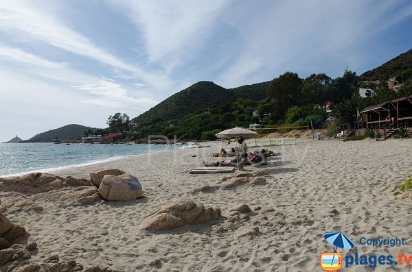 Goeland beach in Ajaccio with a private beach