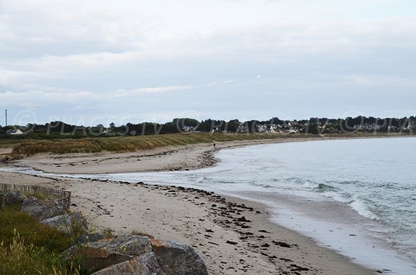 Photo de la plage des Govelins au niveau de l'étang de Kerpont - St Gildas de Rhuys