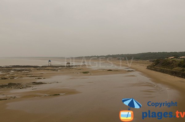 Vue sur la plage de Roussellerie depuis la plage de Gohaud