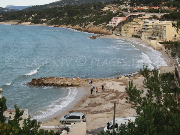 Plage de la Gorguette dans le Var à Sanary